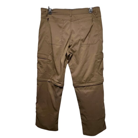 Prana Stretch Zion II Convertible Roll Up Hiking Pants Tan Mens Size XL X 32 - Picture 4 of 8